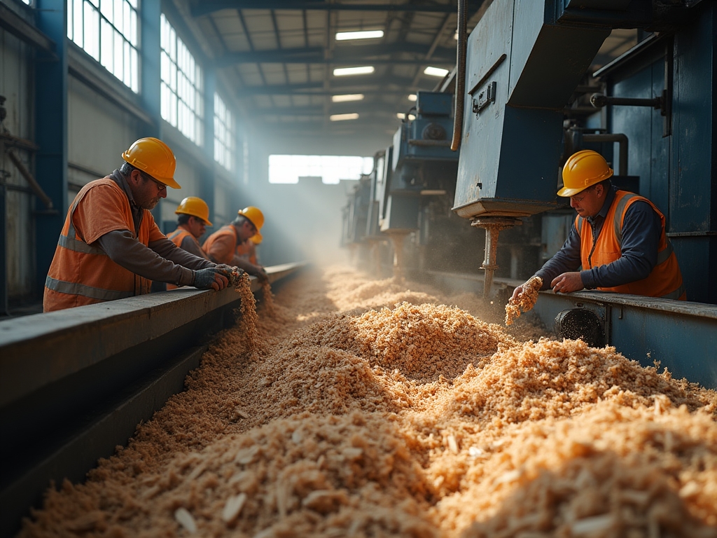 Zpracování dřevního odpadu v průmyslovém provozu